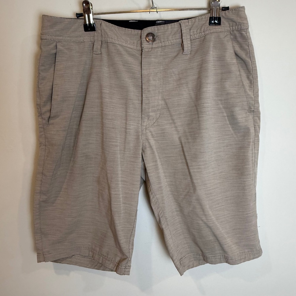 Volcom Mens Surf Turf 4 Way Stretch Chino Shorts Tan Size 30